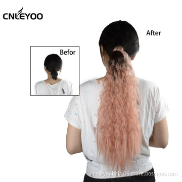 Wholesale 20Inch Easy Ponytails for Beauty (100g/Set) Cheap Synthetic Ombre Ponytail Hair Extension